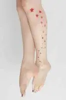 star_leg тонкая тату со звездами