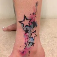 star_leg5 тату со звездами на лодыжке